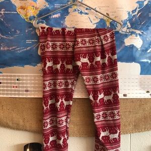 Christmas leggings and cardigan